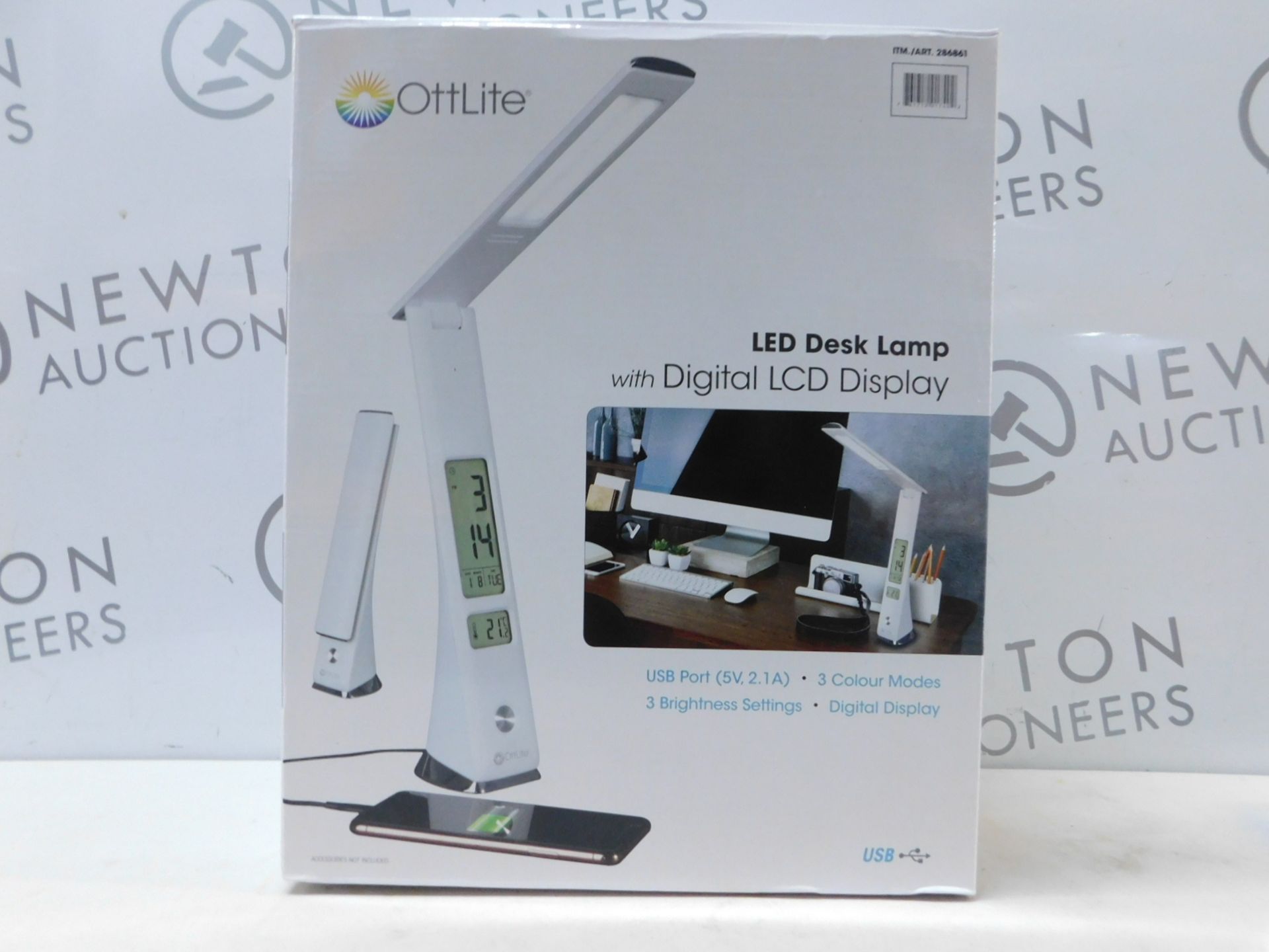 1 BOXED OTTLITE LED DESK LAMP WITH DIGITAL LCD DISPLAY RRP Â£49.99