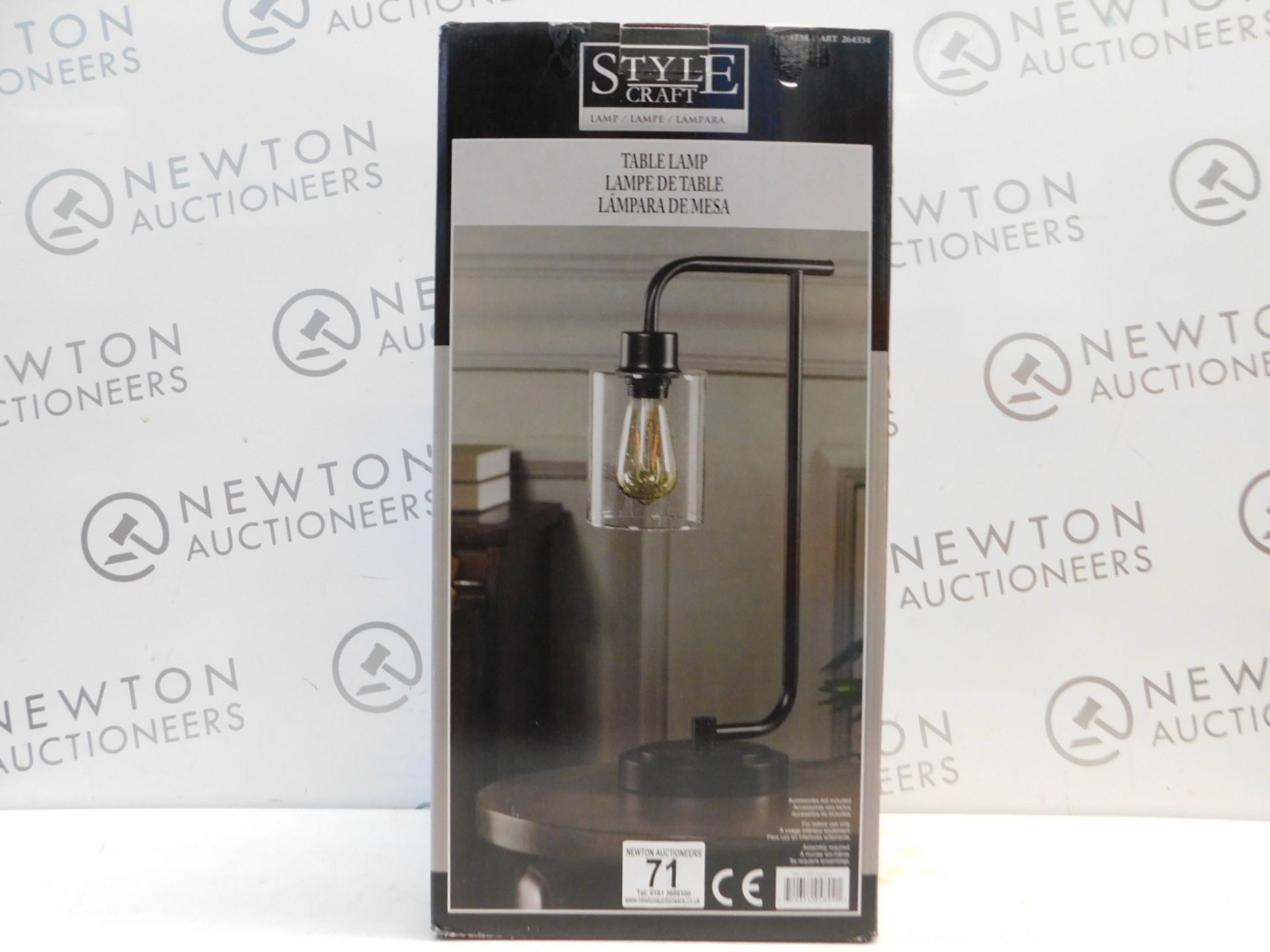 1 BOXED STYLECRAFT LUCAS TABLE LAMP RRP Â£49.99