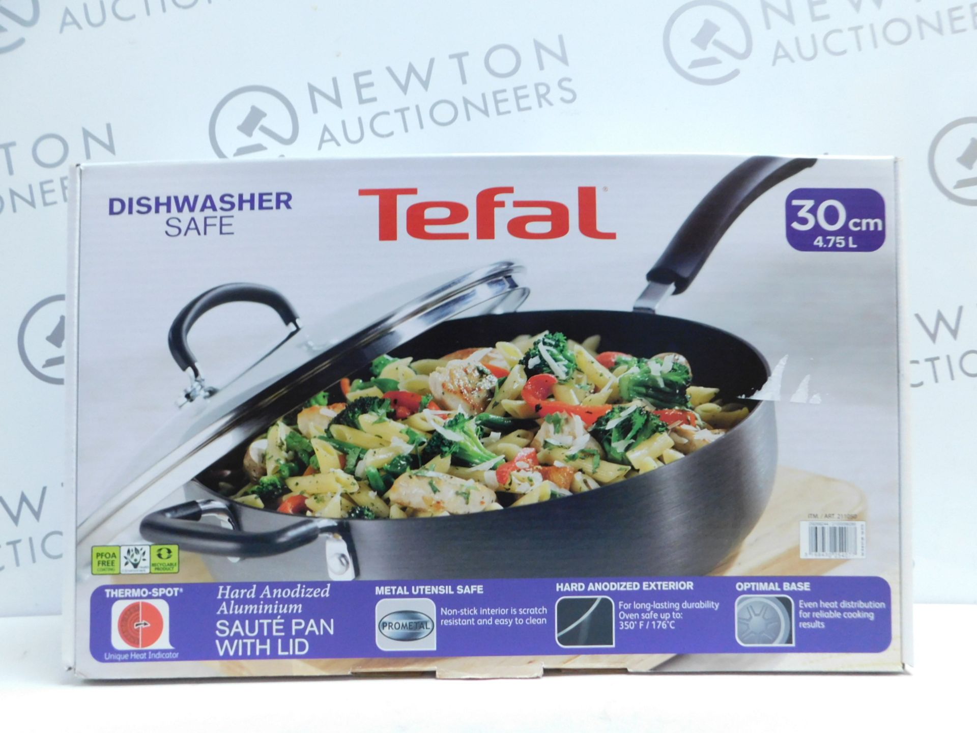 1 BOXED TEFAL 30CM/ 4.75L HARD ANODIZED SAUTE PAN RRP Â£49.99