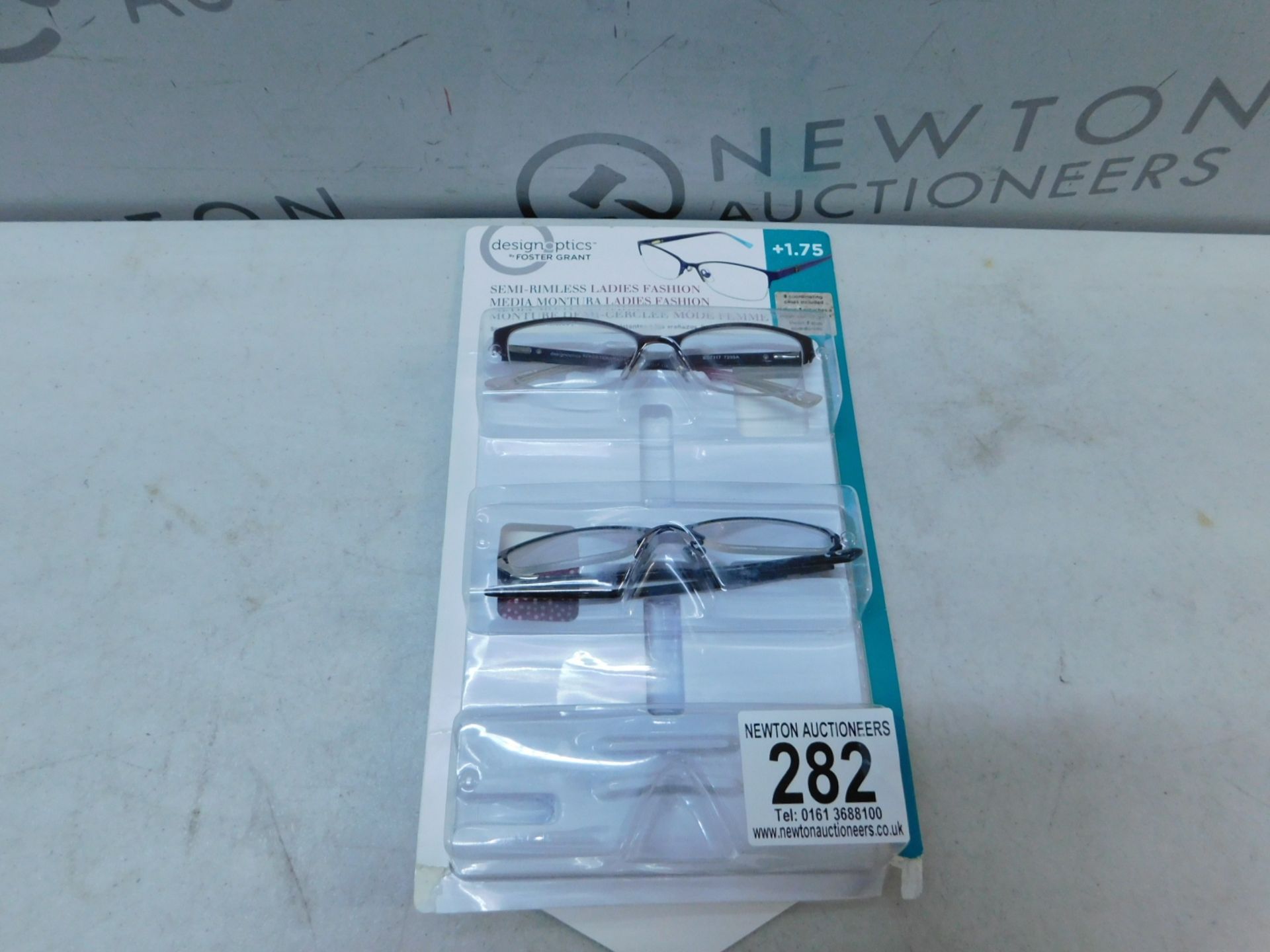 1 PACK OF DESIGN OPTICS READING GLASSES IN +1.75 STRENGTH RRP Â£19.99