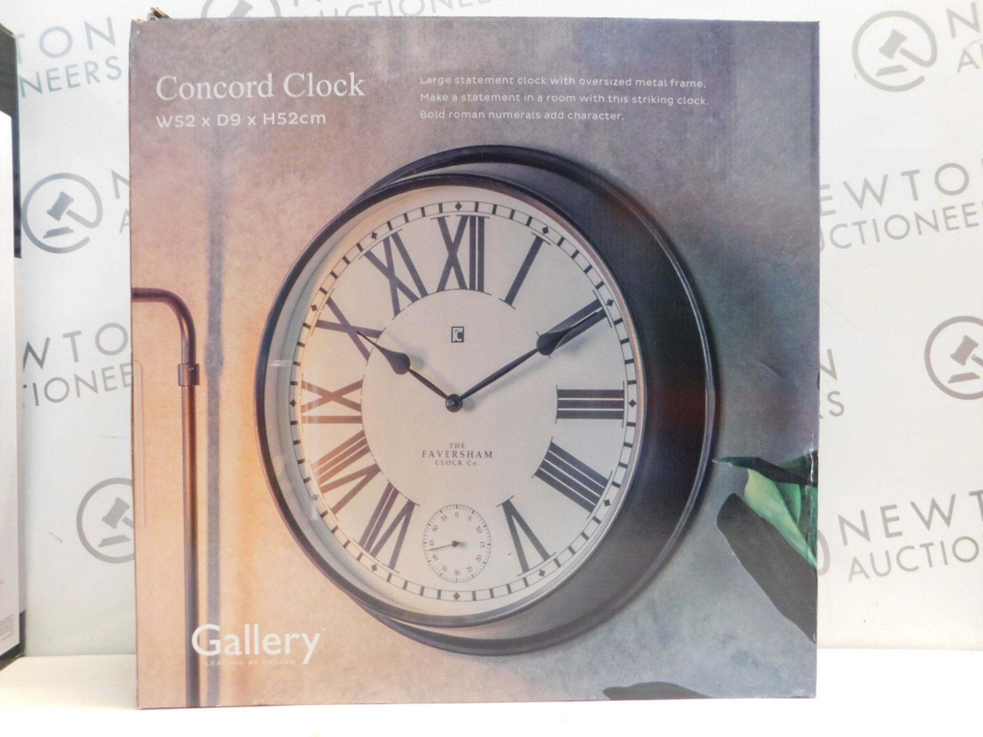 1 BOXED GALLERY DIRECT CONCORD CLOCK W52CM X D9CM X H52CM RRP Â£89.99