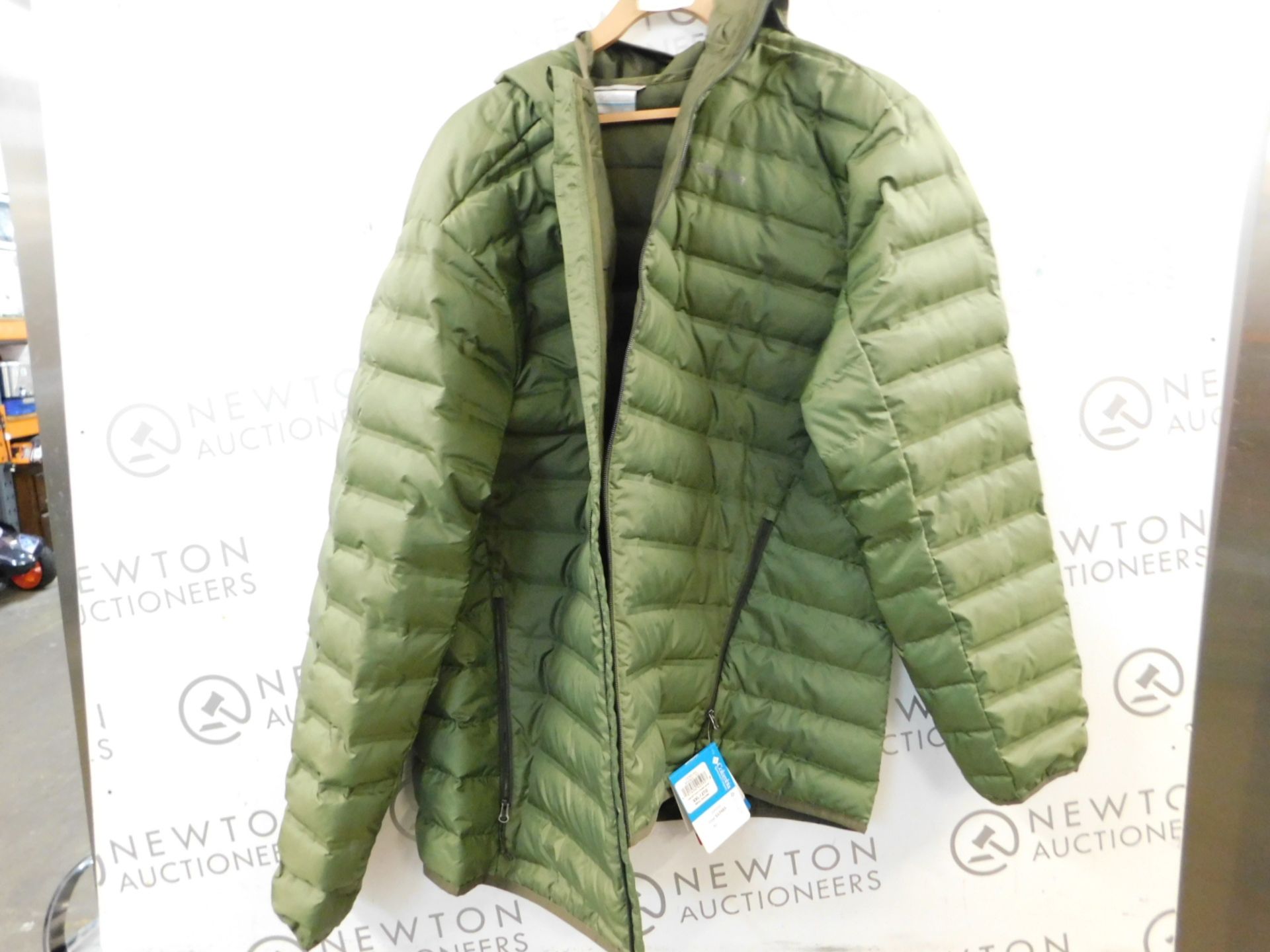 1 BRAND NEW COLOMBIA MENS KHAKI GREEN LAKE 22 DOWN HOODED JACKET SIZE XXL RRP Â£129.99