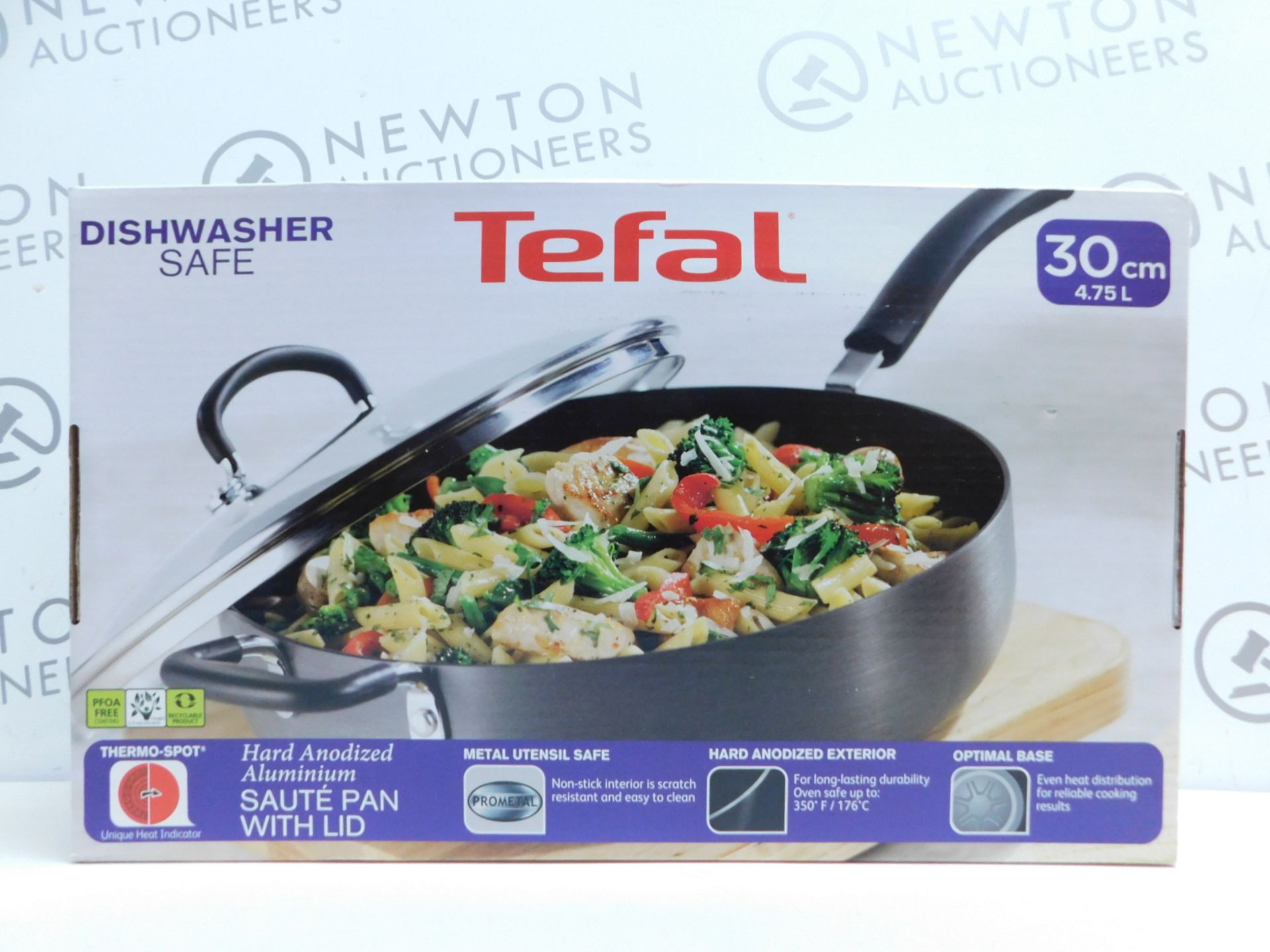 1 BOXED TEFAL 30CM/ 4.75L HARD ANODIZED SAUTE PAN RRP Â£49.99