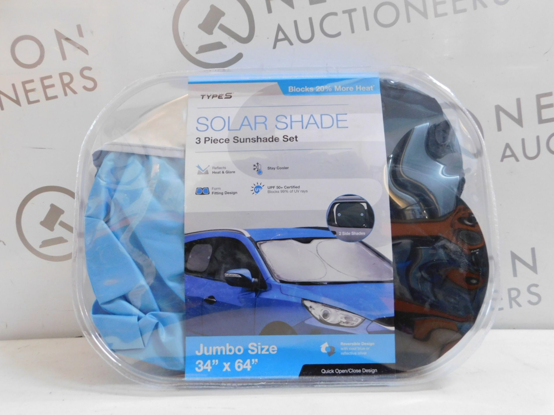 1 BRAND NEW PACK OF TYPE-S SOLAR SHADE 3 PIECE SUNSHADE SET RRP Â£29.99