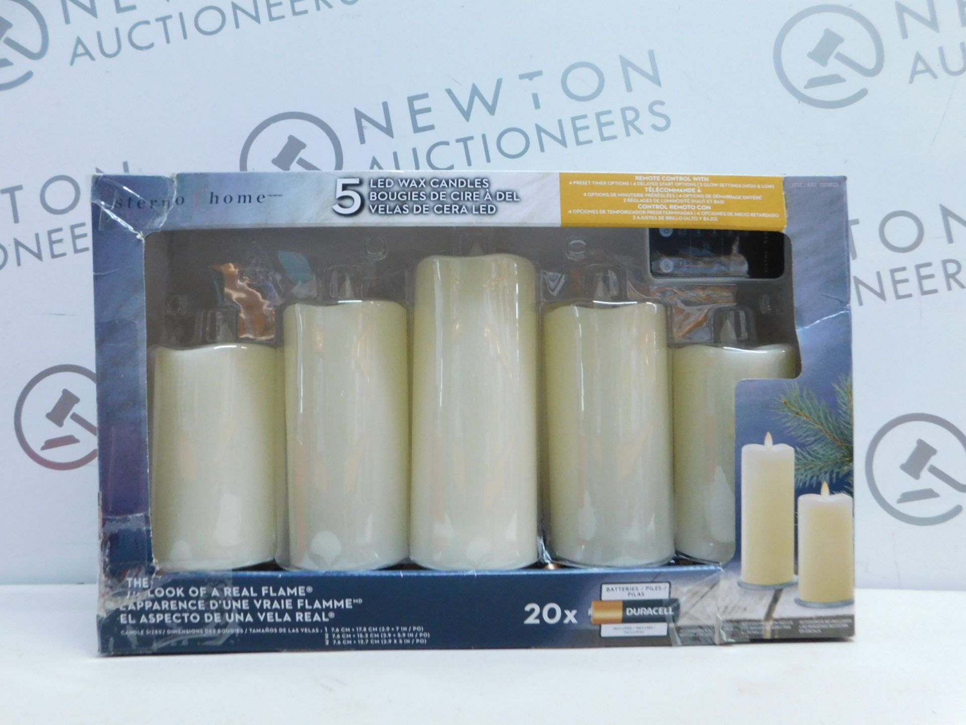 1 BOXED SET OF 5 LED WAX CANDLES WITH REMOTE CONTROL RRP Â£29.99