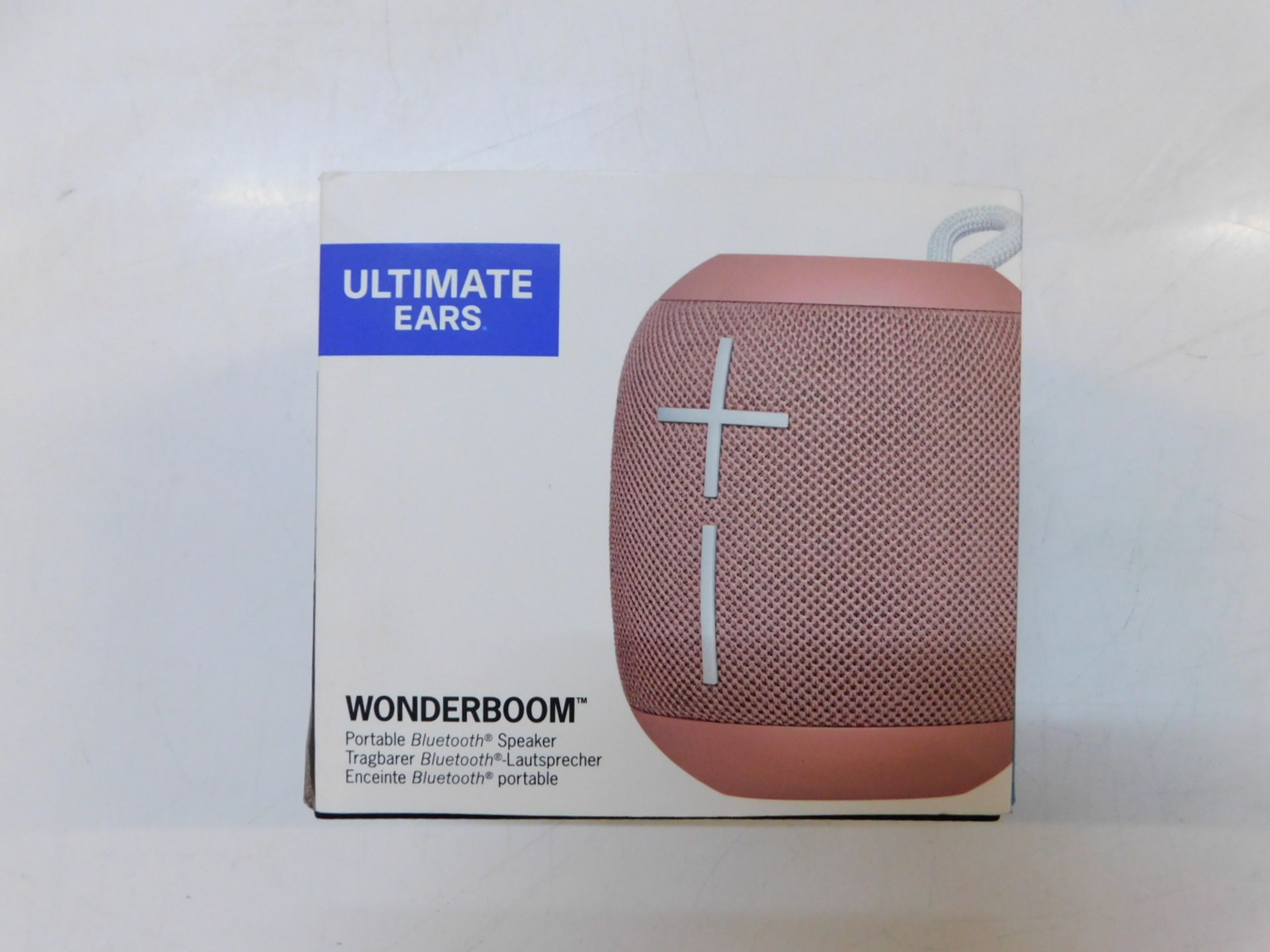 1 BOXED ULTIMATE EARS WONDERBOOM PORTABLE BLUETOOTH SPEAKER RRP Â£199 (WORKING)