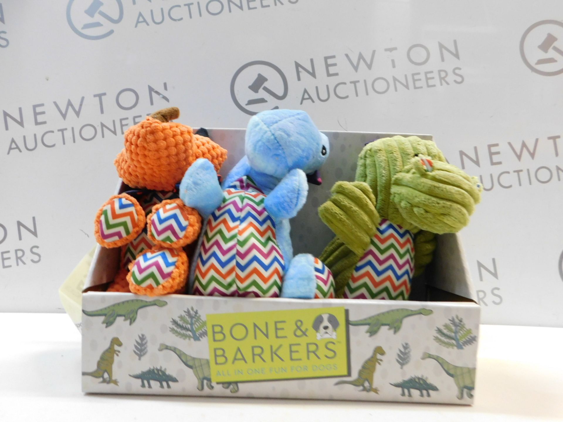 1 PACK OF 3 BONE & BARKERS DOG TOYS RRP Â£24.99