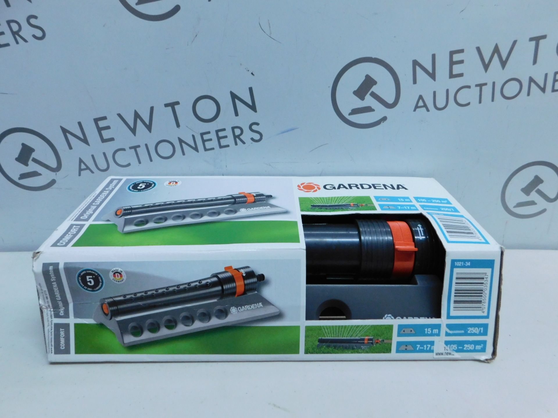 1 BOXED GARDENA COMFORT AQUAZOOM 1021-34 OSCILLATING GARDEN SPRINKLER RRP Â£29.99