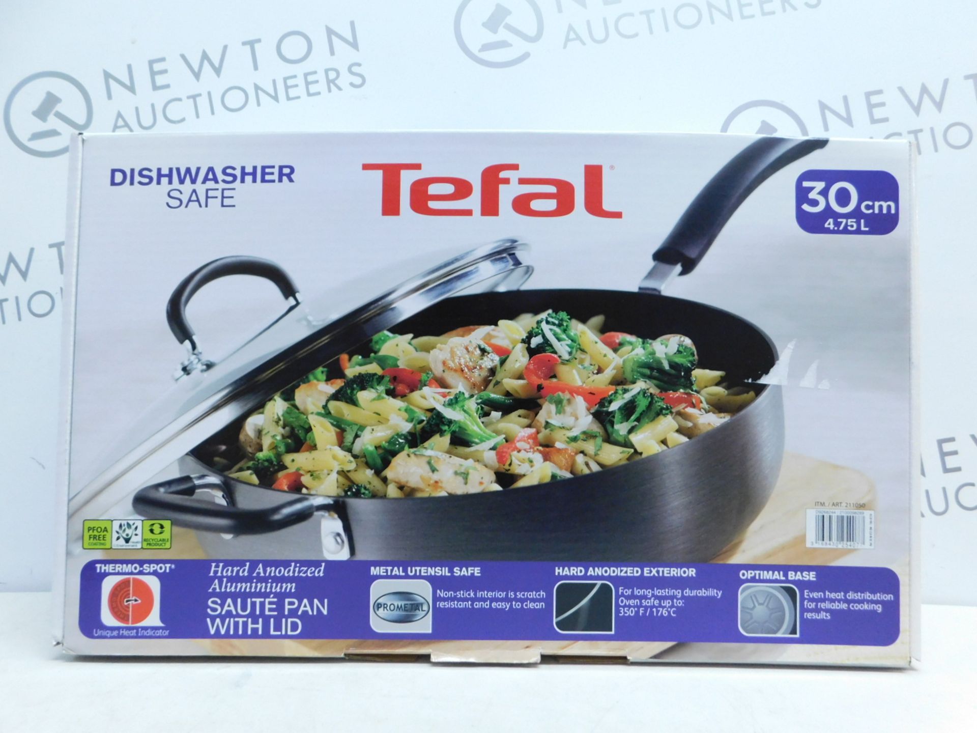 1 BOXED TEFAL 30CM/ 4.75L HARD ANODIZED SAUTE PAN RRP Â£49.99