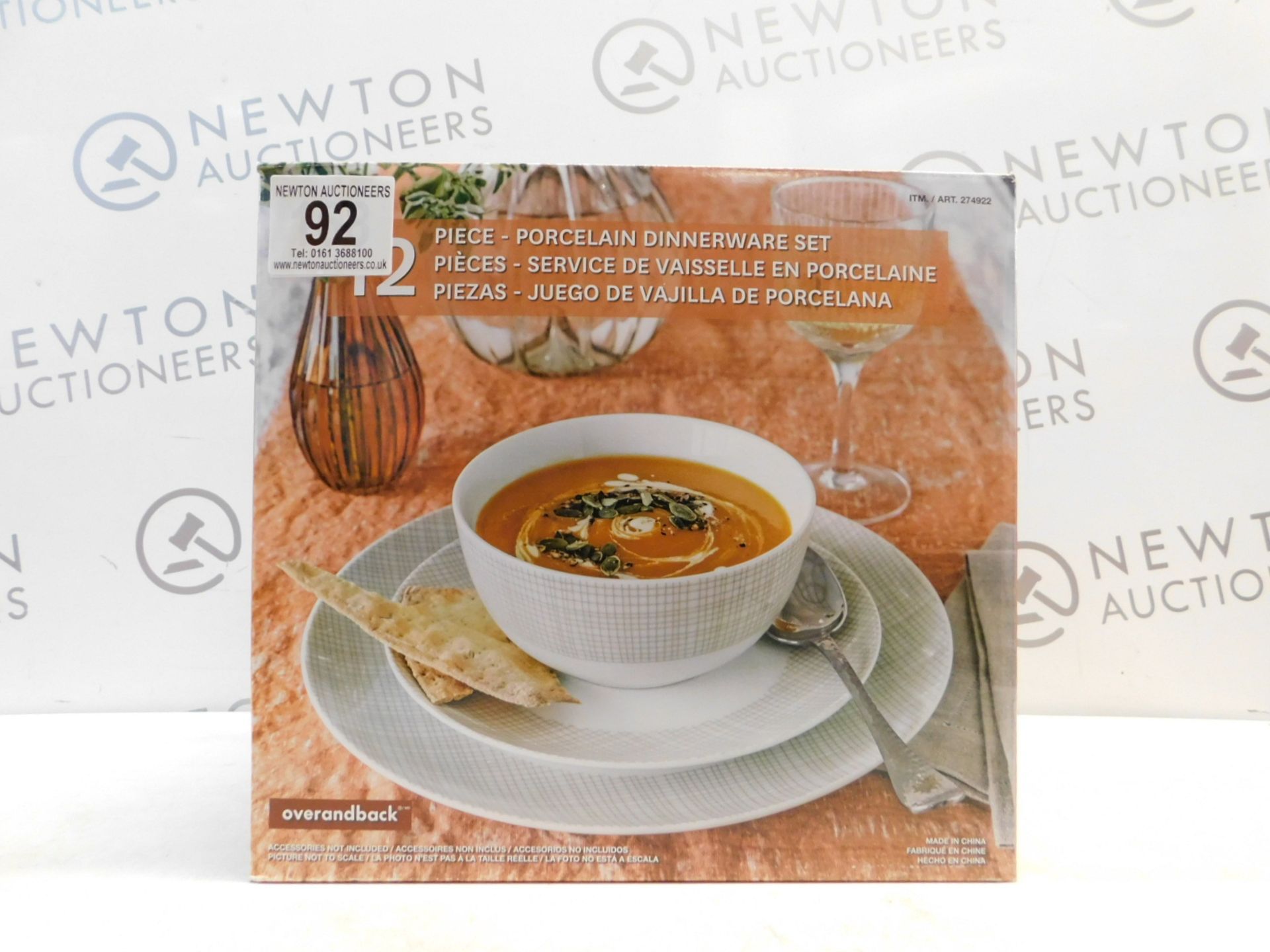 1 BOXED OVER AND BACK CROSSROADS EFFECT 12 PIECE (APPROX) PORCELAIN DINNERWARE SET RRP Â£49.99