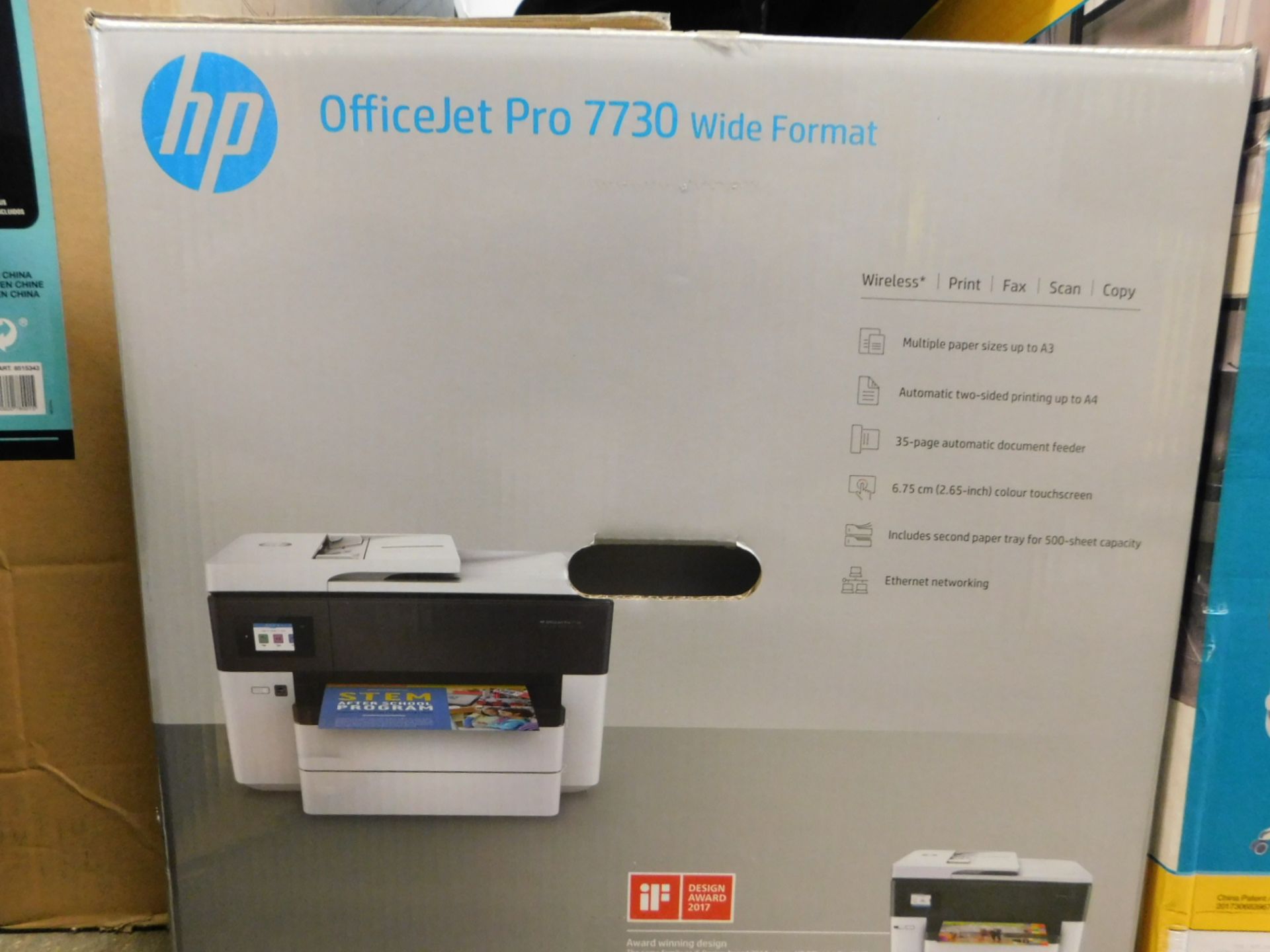 1 BOXED HP OFFICEJET PRO 7730 WIDE FORMAT ALL IN ONE PRINTER RRP Â£199