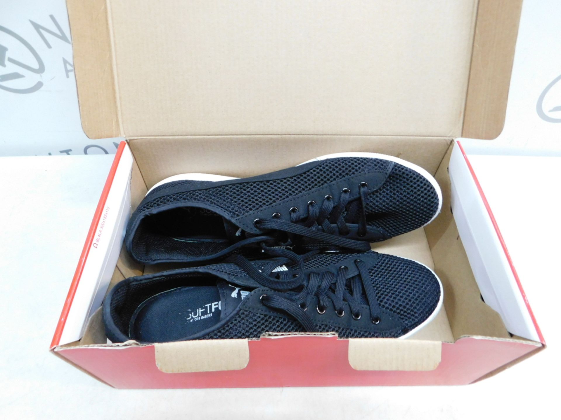 1 BOXED PAIR OF PUMA VIKKY MESH WOMENS TRAINERS IN BLACK SIZE 6 RRP Â£39.99