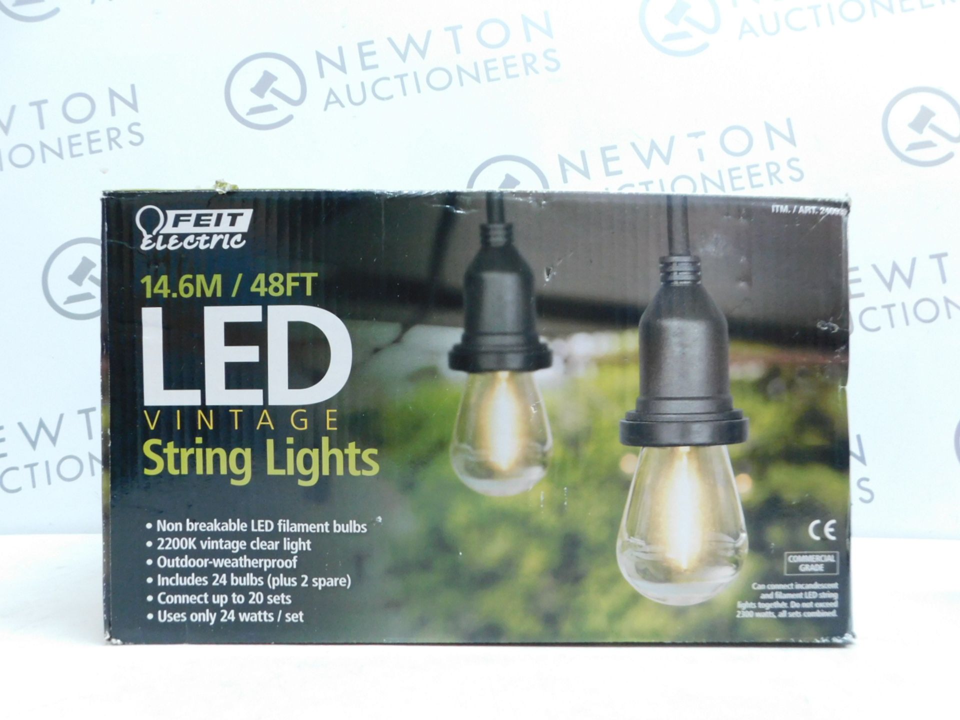 1 BOXED SET OF FEIT ELECTRIC INDOOR/OUTDOOR 48FT VINTAGE STRING LIGHTS RRP Â£79.99