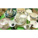 Tray of miniature vases, part tea sets etc. from popular factories incl.