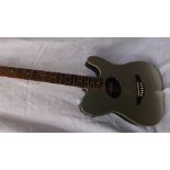 Fender Telecoustic, silver electric acoustic guitar,