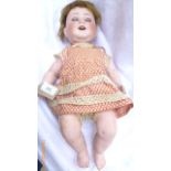Porzellanfabrik Burggrub Dashlachende Baby German doll, bisque head, moveable eyes,