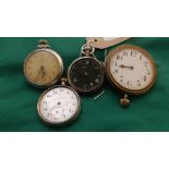 5 silver cased plated pocket watches each in need of repair