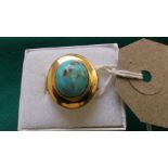 Arizona Matrix turquoise dress ring (Size M)