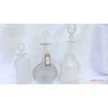 Cut glass port decanter,