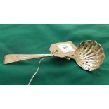 Georgian shell bowl sifter spoon (London 1801)