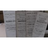 4 mid to late 19th century Louth area Auctioneers property catalogues