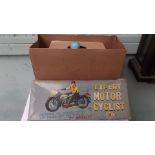 A rare mid 20th century expert motorcyclist toy,