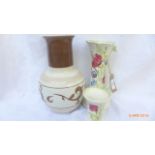 Multi-coloured Elizabeth Radford hand painted jug vase,