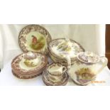 Royal Worcester Palissy 'Game Bird' tea, coffee and dinner service (approx.