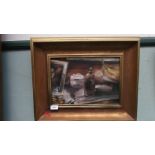 Gilt framed still life oil on board