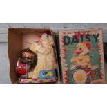 Cragstan battery operated with lighting eyes a toy of Daisy the jolly drumming duck in original