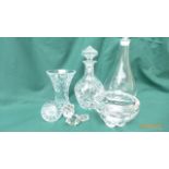 Selection of cut glass incl.