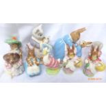 9 Beatrix Potter figurines