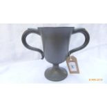 Pewter two handled loving cup