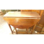 Mahogany drop leaf gate legged table