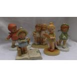 5 Lucie Attwell children figurines