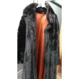 Ladies lined dark brown luxury 'barmink', Dunbar fabric fur coat (Guide Price £20 - £30) BOOKS,