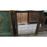 Gilt framed rectangular wall mirror