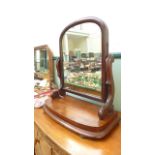 Victorian mahogany framed toilet mirror,