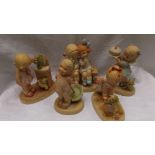 5 Lucie Attwell children figurines