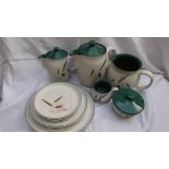 Further selection of Denby 'Green Wheat' incl. teapot, meat and side plates etc. (approx.
