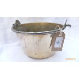 Small brass iron handled jam pan