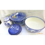 Blue and white ware incl.