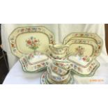 Part Copeland Spode 'Chinese Rose' dinner and tea service (approx.