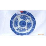 Early 19th Century blue and white plate marked G.