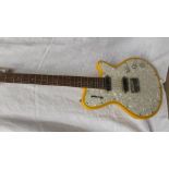 Godin radiator electric guitar in yellow case made in the USA,