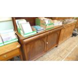 Victorian figured mahogany sideboard,