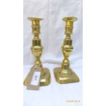 Pair of brass candlesticks