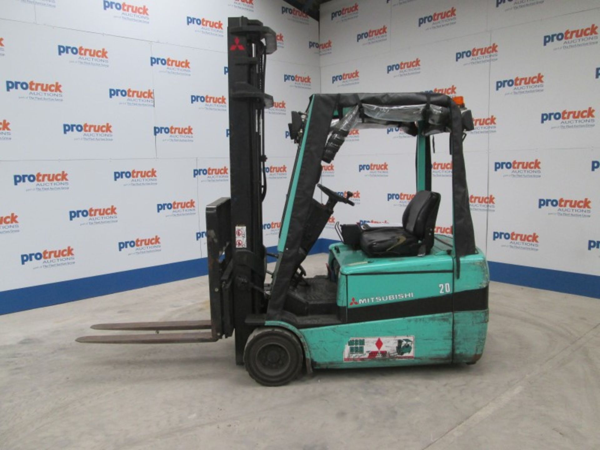 MITSUBISHI FB20KT Plant Electric - VIN: EFB5A75100 - Year: 2001 - 7,159 Hours - Duplex Forklift, - Image 3 of 9