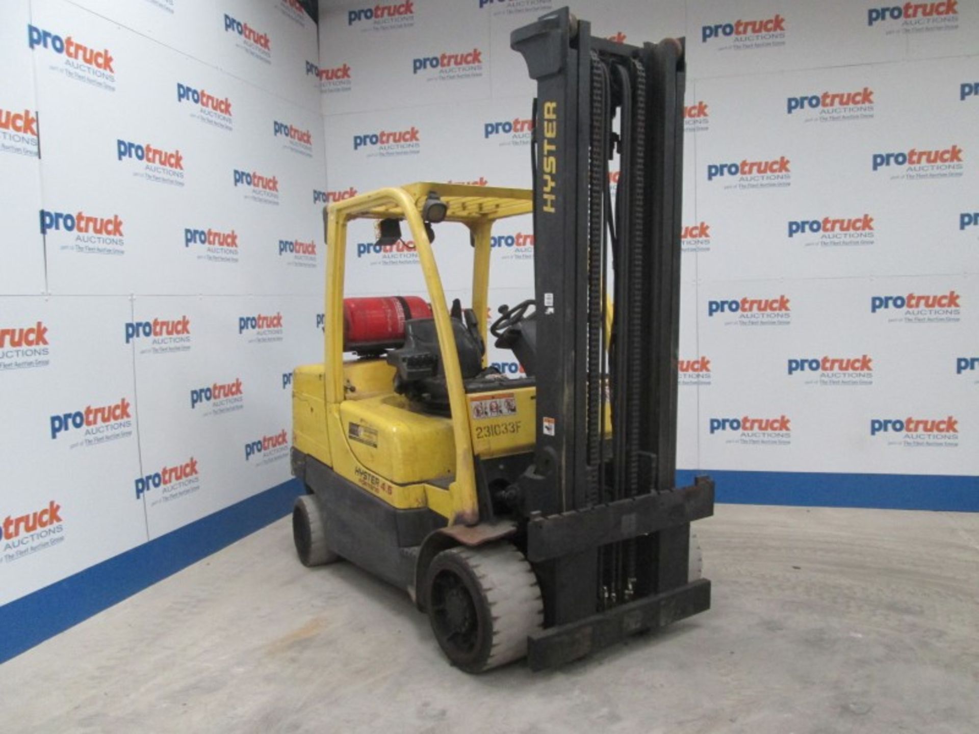 HYSTER S4.5FT Plant LPG / CNG - VIN: G004V02213E - Year: 2007 - 11,296 Hours - Duplex 4M Forklift, - Image 2 of 9