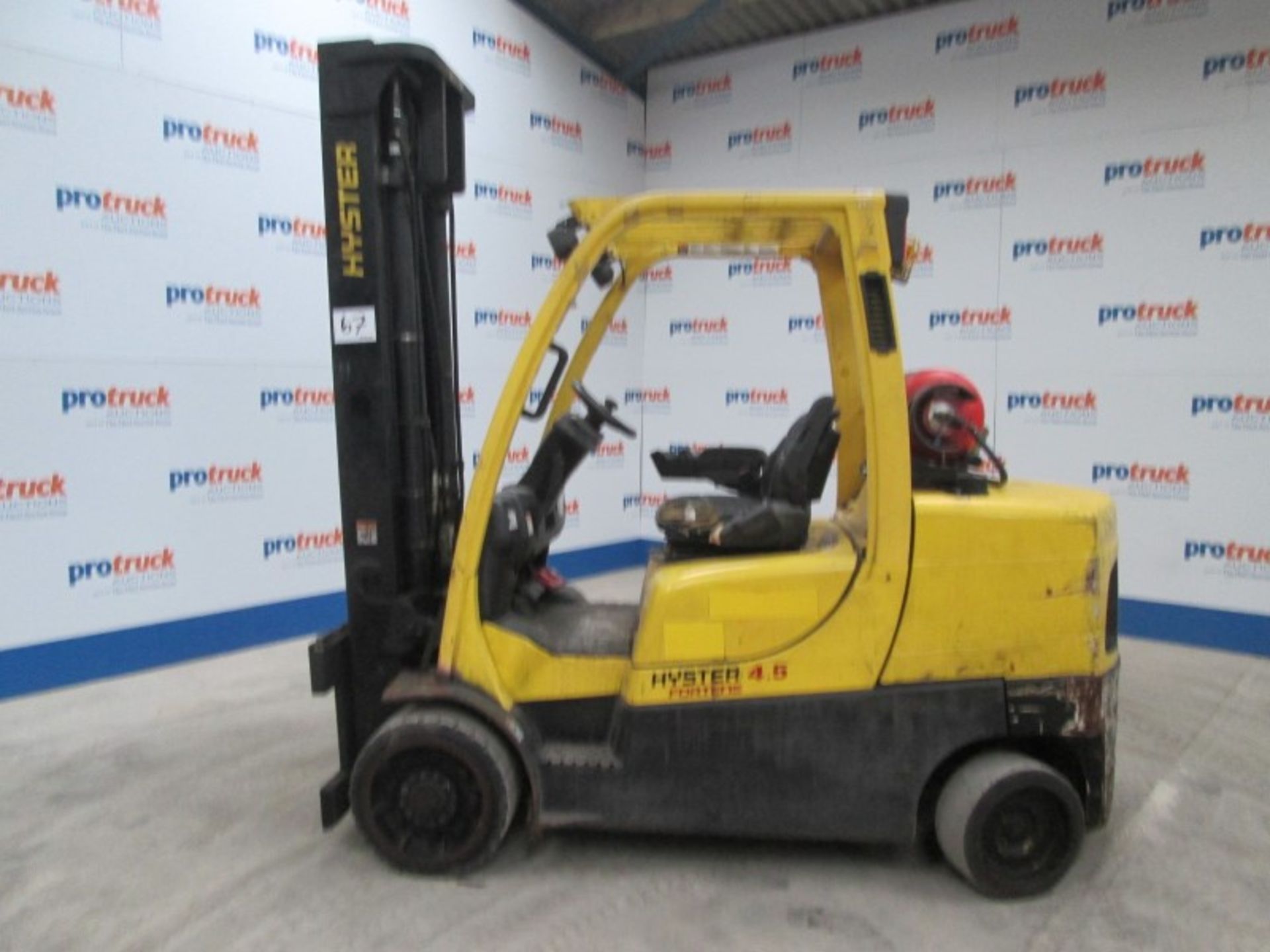 HYSTER S4.5FT Plant LPG / CNG - VIN: G004V02213E - Year: 2007 - 11,296 Hours - Duplex 4M Forklift, - Image 3 of 9